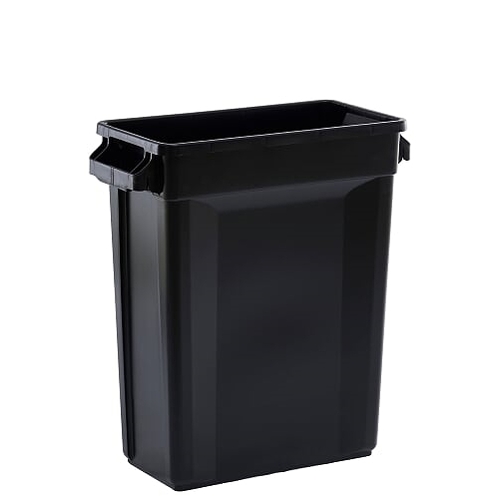 60L Svelte Slimline Commercial Hospitality Plastic Waste Bin - Black