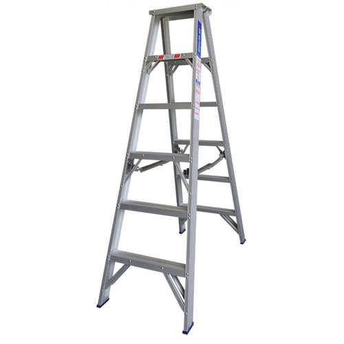 Indalex 6 Step Double Sided Aluminium Step Ladder - 180kg Rated