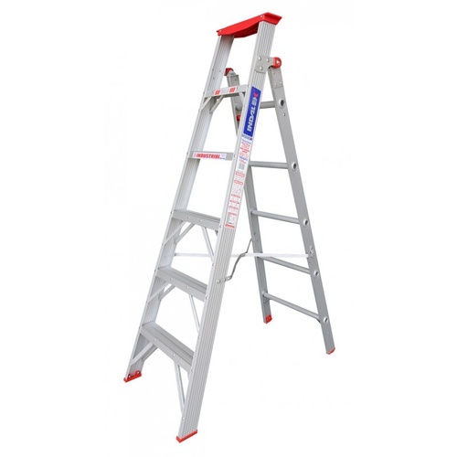 Indalex 6 Steps 150kg Rated Industrial Dual Purpose Aluminium Step Ladder