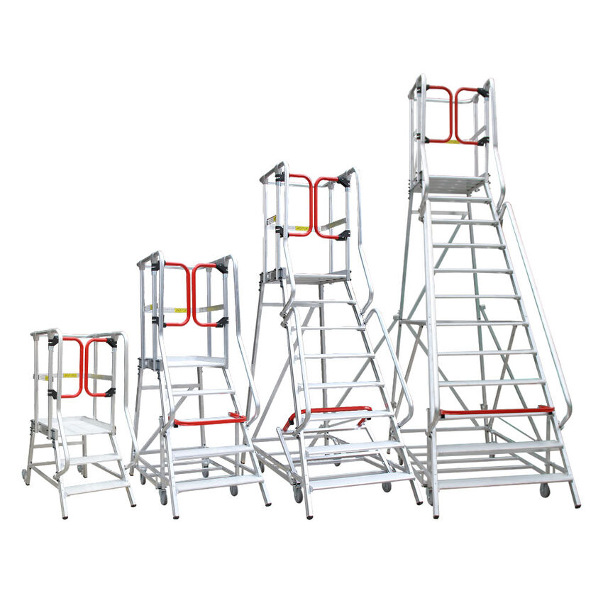 200kg Rated Monstar Pro Aluminium Rolling Platform Ladder