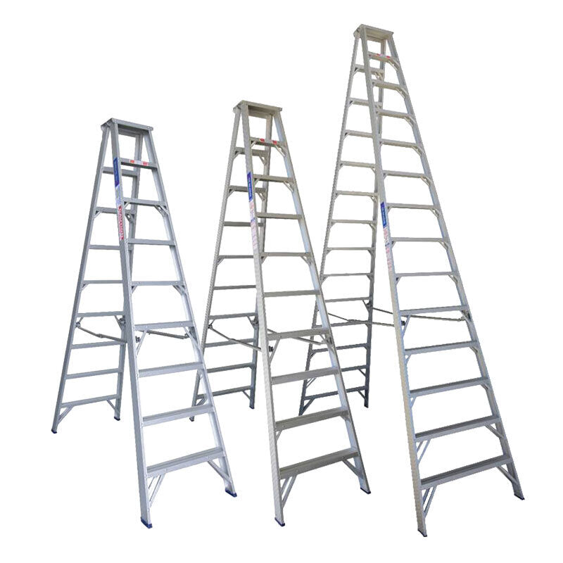 Indalex Double Sided Aluminium Step Ladder - 150kg or 180kg Rated