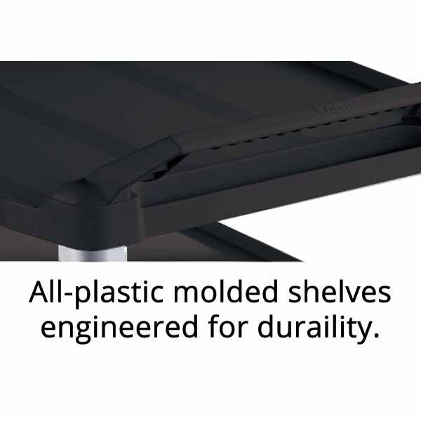 130kg Rated 2 Shelf Commercial Hospitality Cart - Black